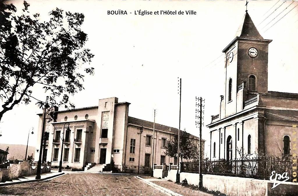 Bouira - L'Eglise et l'Hotel de Ville.jpg